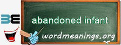 WordMeaning blackboard for abandoned infant